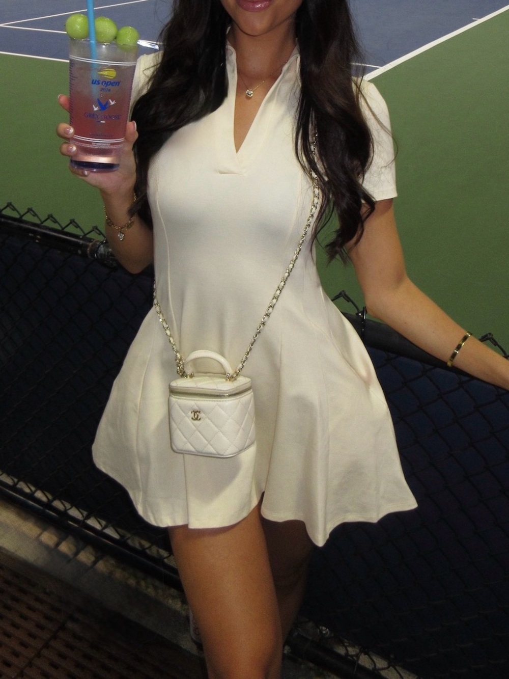Women’s Cream Polo Skater Dress - Classic Short Sleeve